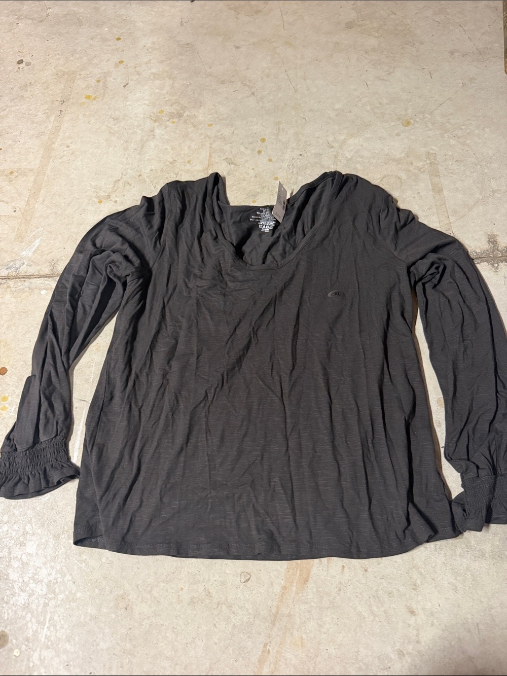 Maurices Black Long-Sleeve V-Neck Top